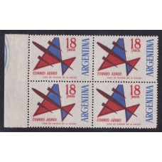 ARGENTINA 1963 GJ 1255a ESTAMPILLA CON VARIEDAD DOBLE IMPRESION NUEVA MINT EN CUADRO U$ 180